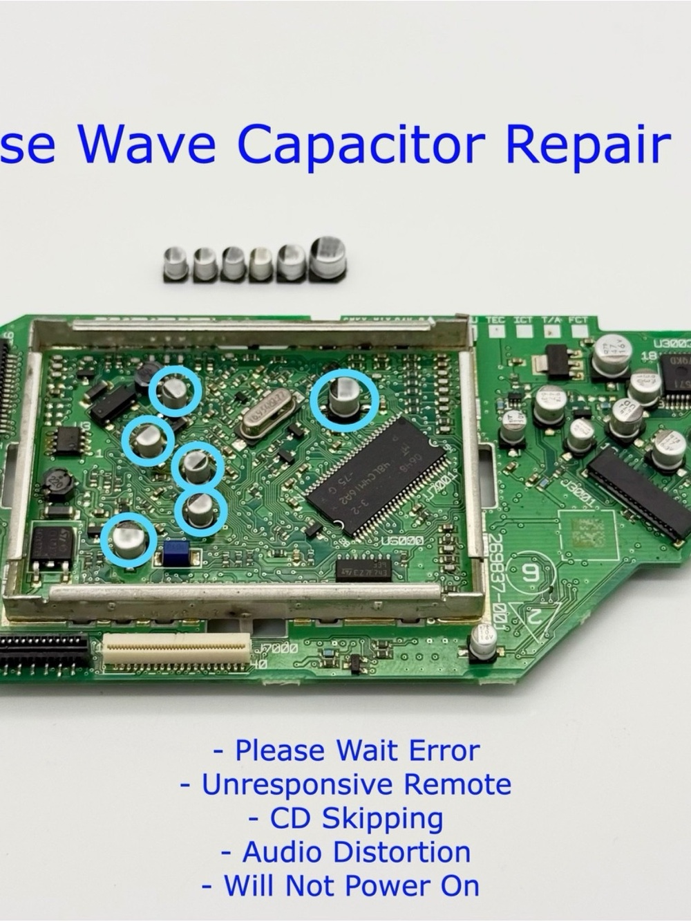 Bose Wave Capacitor Repair Kit for AWRCC1 AWRCC2 AWRCCH Music System CD Player